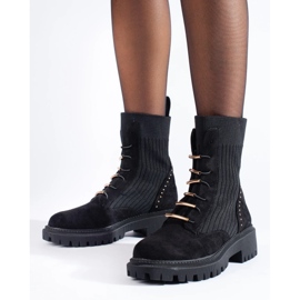 Borse annodate in camoscio nero 2