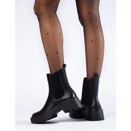 Stivaletti Chelsea su platform Sergio Leone nero 2