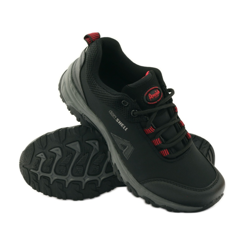 American Club Scarpe sportive softshell da donna americane 1775 nero rosso 3