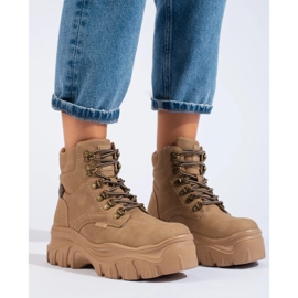 Trapper da donna sulla piattaforma Big Star KK274366 marrone 2