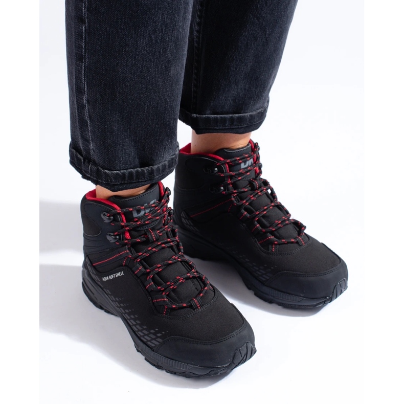 Scarpe da trekking alte da donna DK nero 2