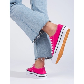 Sneakers basse Shelovet rosa da donna 1