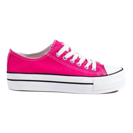 Sneakers basse Shelovet rosa da donna 2