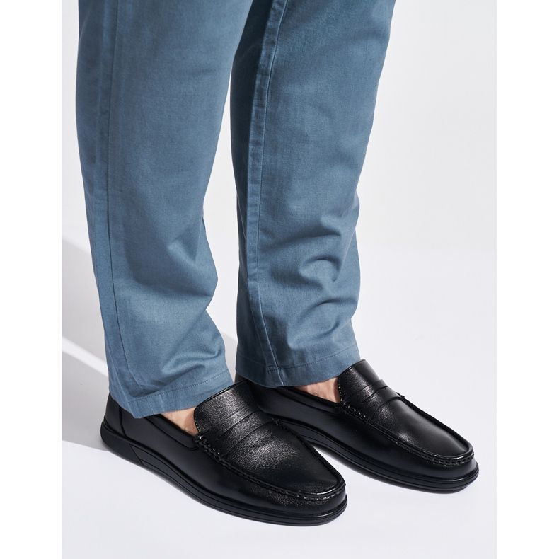 Mocassini slip-on da uomo neri nero 2