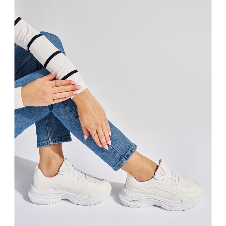 Scarpe da ginnastica bianche da donna bianco 1