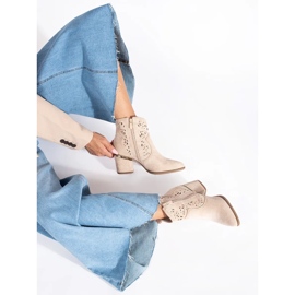 Seastar Stivali da cowboy traforati beige da donna 2