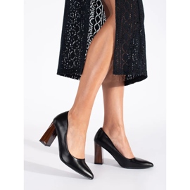 Eleganti décolleté nere con tacco alto nero 1
