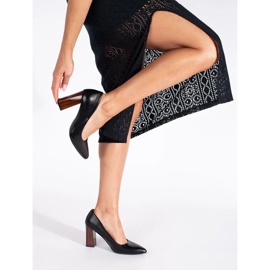 Eleganti décolleté nere con tacco alto nero 2