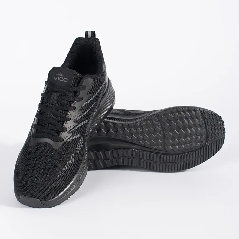 Vico Scarpe sportive in rete da uomo nere nero 2