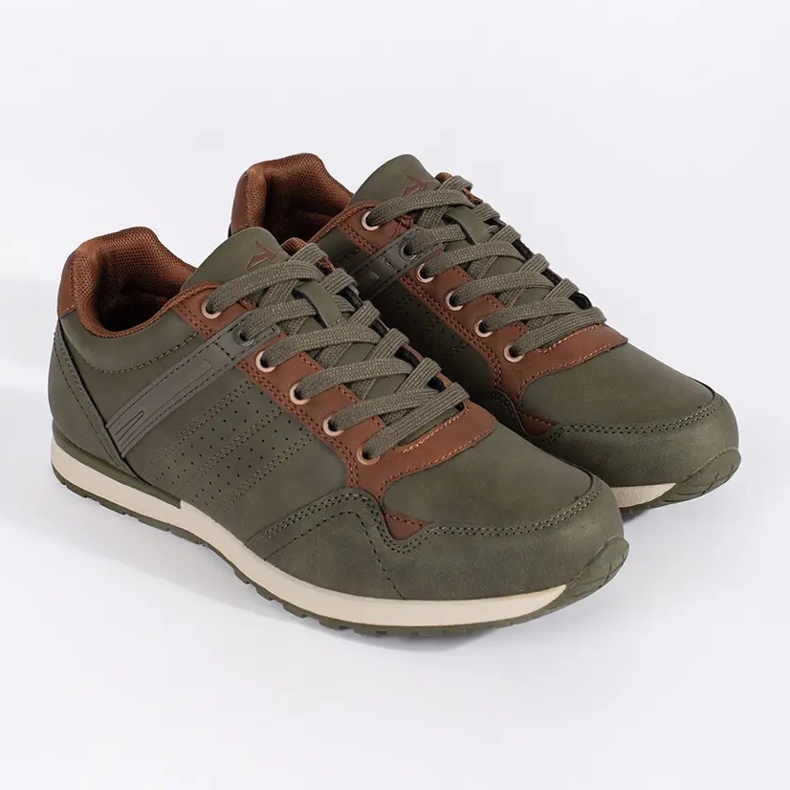 Vico Scarpe sportive da uomo comode verdi e marroni verde 1