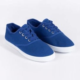 Sneakers da bambino blu con lacci 1