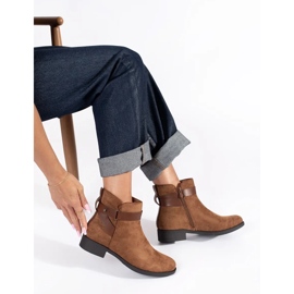 Stivaletti da donna in camoscio marrone 2