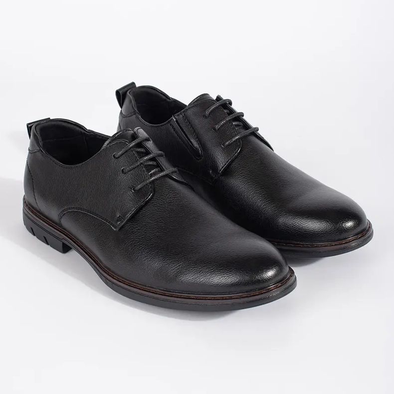 Scarpe stringate da uomo nere nero 1
