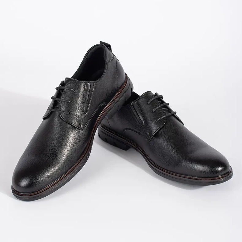 Scarpe stringate da uomo nere nero 2