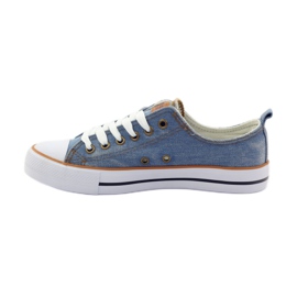 American Club Sneaker americane in jeans bianco marrone blu 2