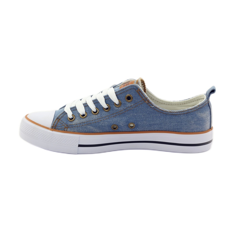 American Club Sneaker americane in jeans bianco marrone blu 2