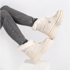Seastar Doposci da donna beige con pelliccia sulla piattaforma 2