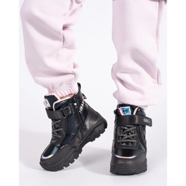 Scarpe nere da ragazza con suola spessa nero 2