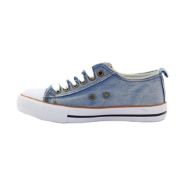 American Club Sneaker americane in jeans blu marrone 2