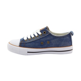 American Club DK jeans Sneakers americane blu marrone 2