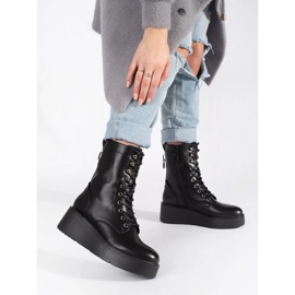 Seastar Scarpe da lavoro da donna nere con suola spessa nero 1