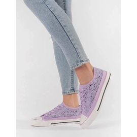 Violet Openwork Sneaker legate viola 2