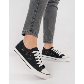 Sneaker legate open nere nero 1