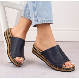 Comode infradito Rieker W RKR670, blu navy 1