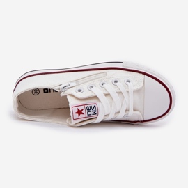 Sneaker in pizzo bianco basso per bambini 1