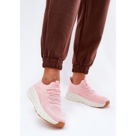 Comodi scarpe sportive femminili Big Star RR274A131 Sistema rosa hi-poolish 2