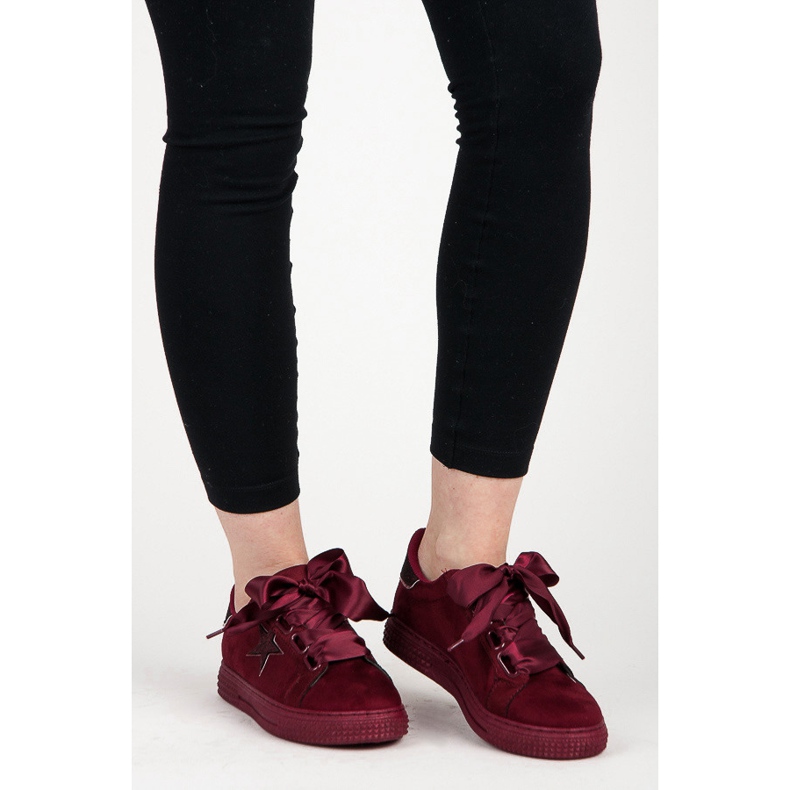 Sneakers Bordo in Pelle Scamosciata rosso 2