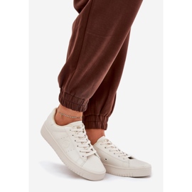 Big Star Sneaker da donna bassa con eco in pelle grande stella nn274578 beige 1