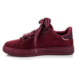 Sneakers Bordo in Pelle Scamosciata rosso 1