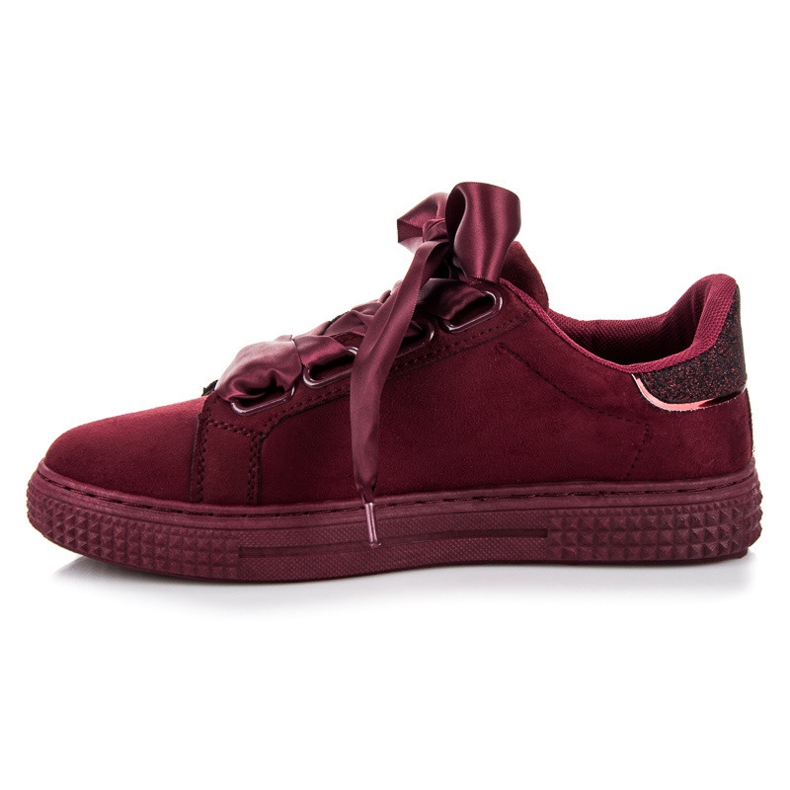 Sneakers Bordo in Pelle Scamosciata rosso 1