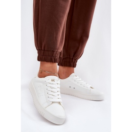 Big Star Sneaker femminili basse con eco in pelle grande stella nn274577 bianco 2