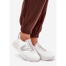 Scarpe sportive femminili sulla piattaforma Vinceza 58510 bianca bianco 1