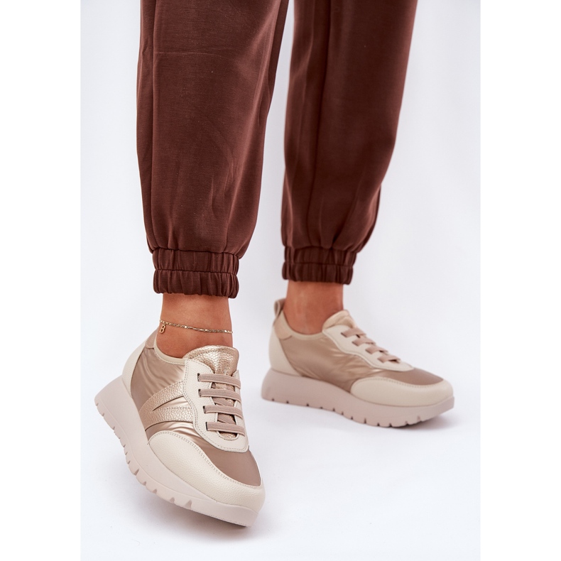Vinceza Scarpe sportive femminili sulla piattaforma Vincez 58510 Zlotys d'oro 2