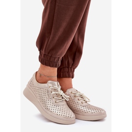 Vinceza Scarpe per dormire sport sport in pelle femminile d'oro 1