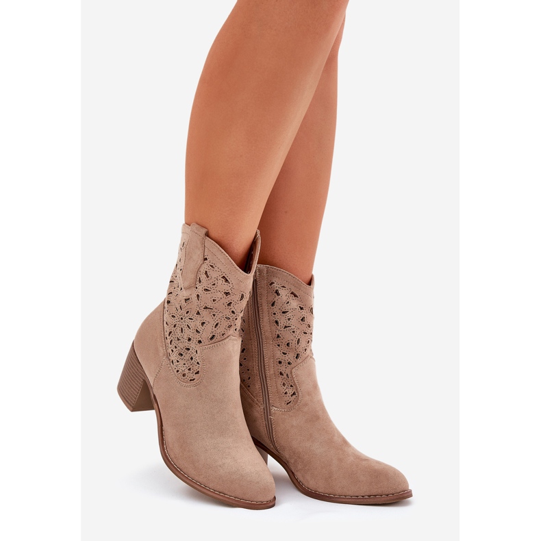 Stivali Openwork High's High Heels S.Barski Hy51-125 Beige 1