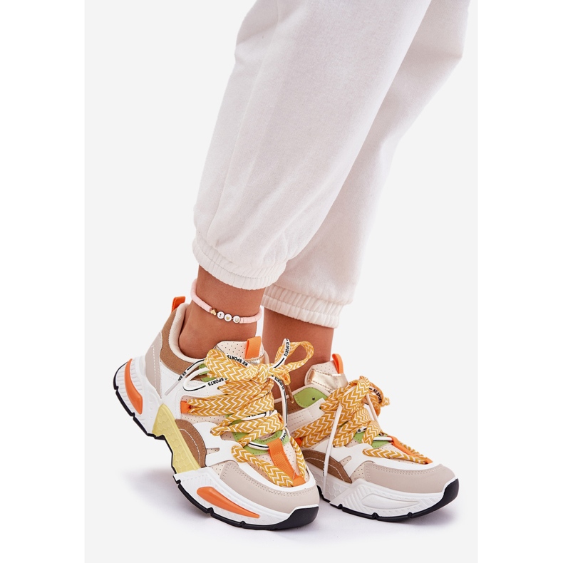 Scarpe sportive da donna con sneaker con doppio allacciatura multicolore 1