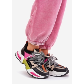 Scarpe sportive da donna con scarpe da ginnastica con doppio allacciatura nero 1