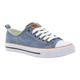 American Club Sneakers di jeans legate blu 1