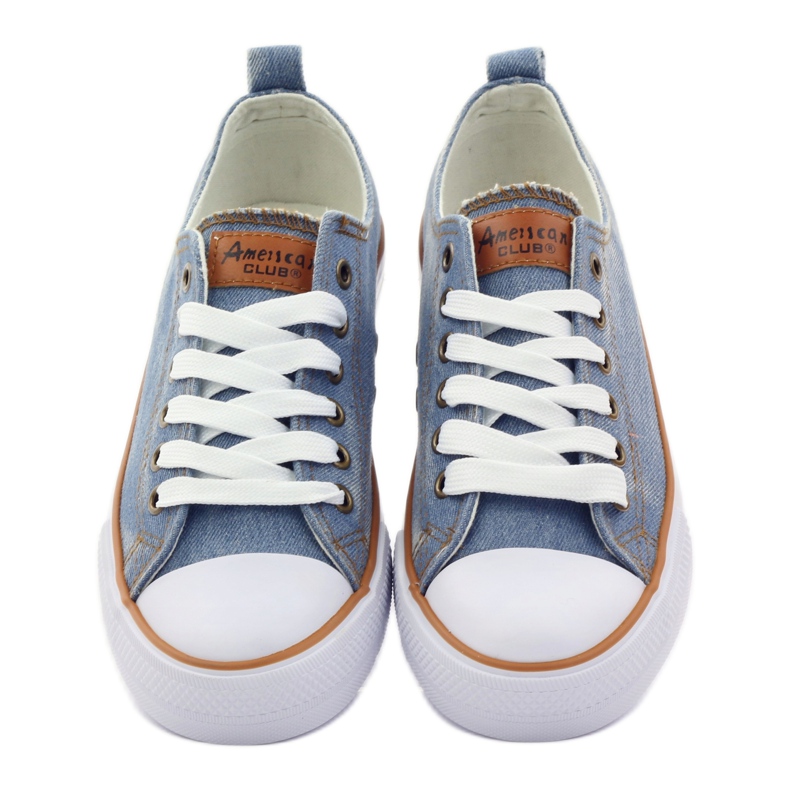 American Club Sneakers di jeans legate blu 4