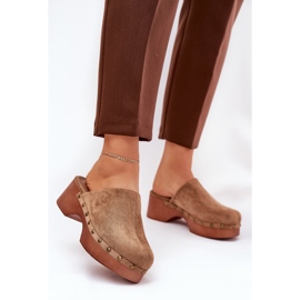 Clogs Flip -Flip -Flops con eco sidrali cammelli marrone 2