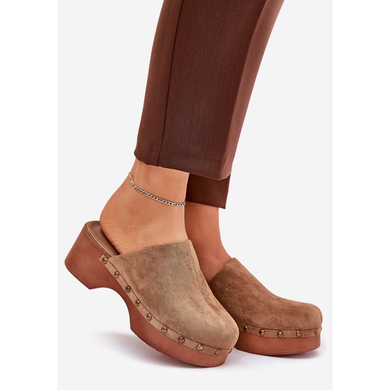 Clogs Flip -Flip -Flops con eco sidrali cammelli marrone 1