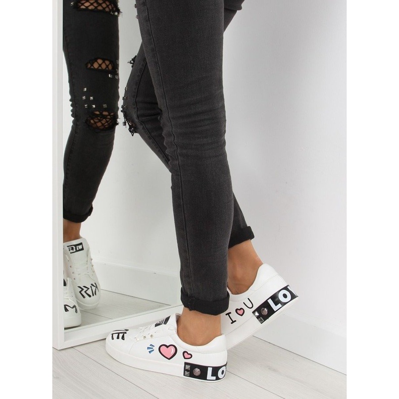 Sneakers bianche con scritte T302 White bianco 1