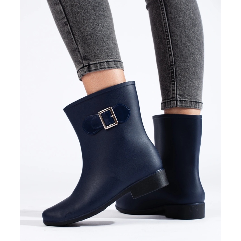 Stivali di gomma blu navy con fibbia 2