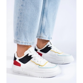 Scarpe Da Ginnastica Sulla Piattaforma bianco 2