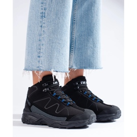 Scarpa da trekking sportiva da donna con tomaia alta DK nera nero 1