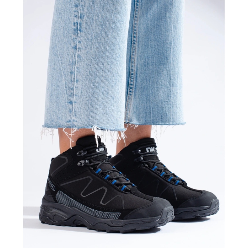 Scarpa da trekking sportiva da donna con tomaia alta DK nera nero 1